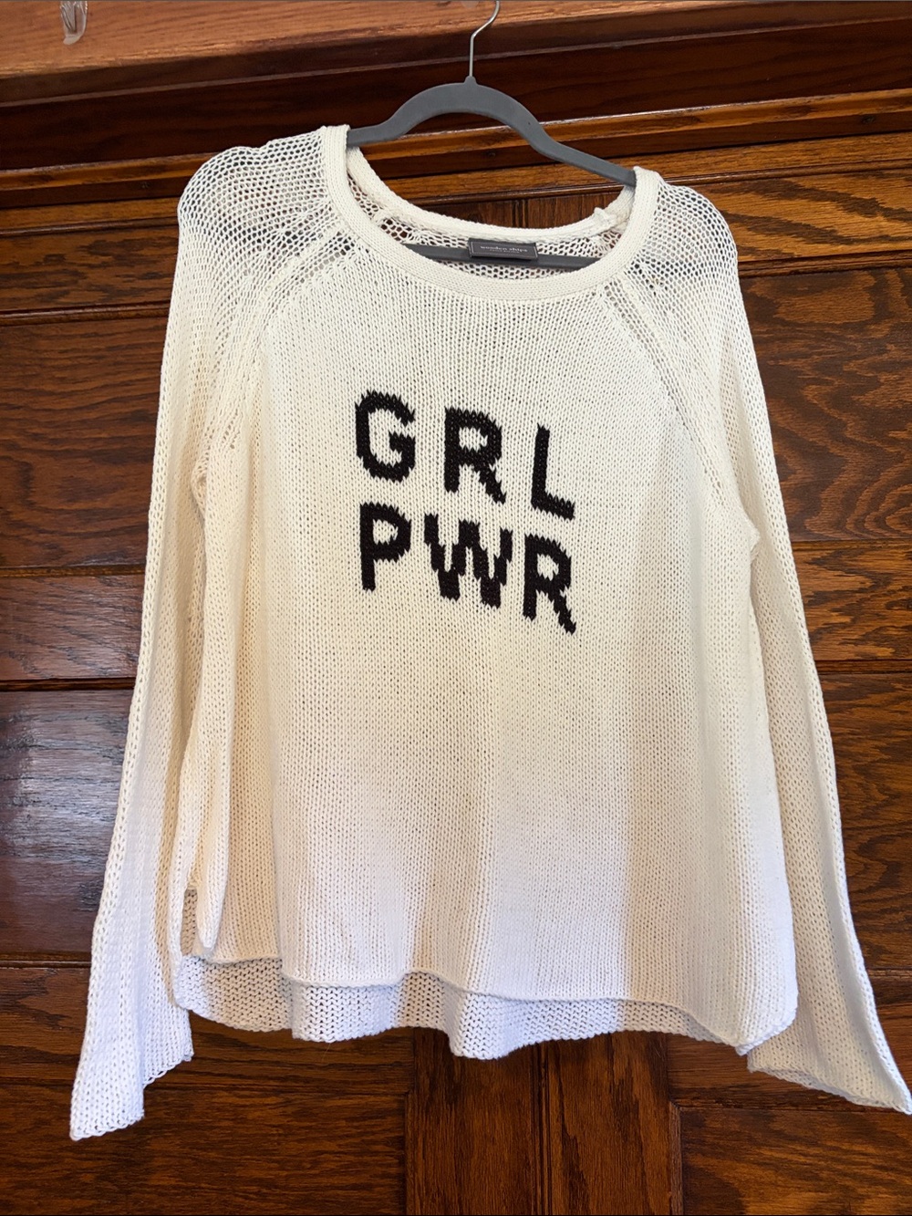 Wooden Ships GRL PWR open knit long sleeve sweater…M/L